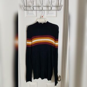 Black Tricolored Sweater